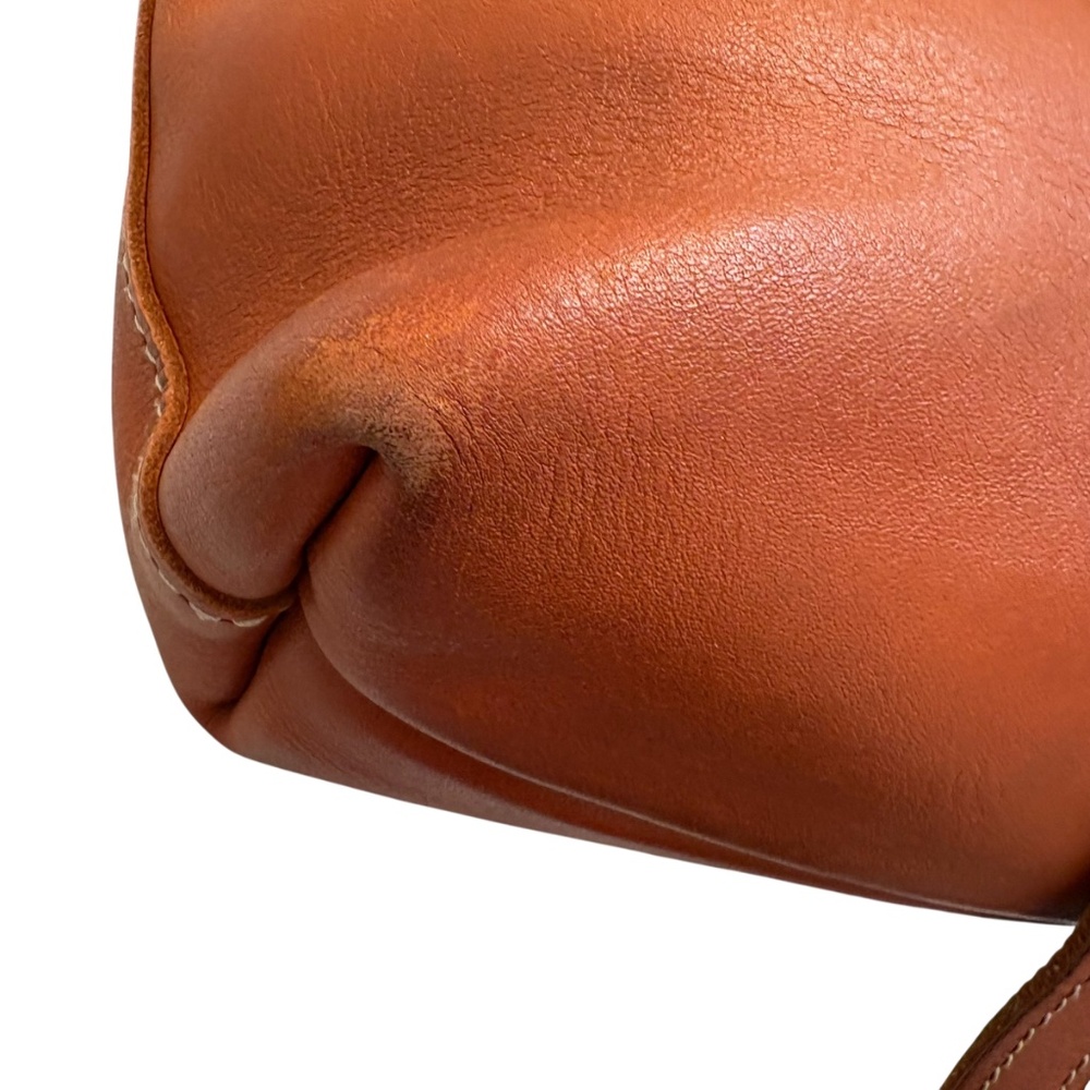 Portland leather brown mini market tote bag - Picture 9 of 12